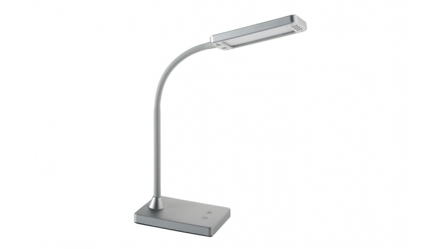 Alco AL-907-28 Bureaulamp Zilver LED 230v 6W Dimbaar 43cm