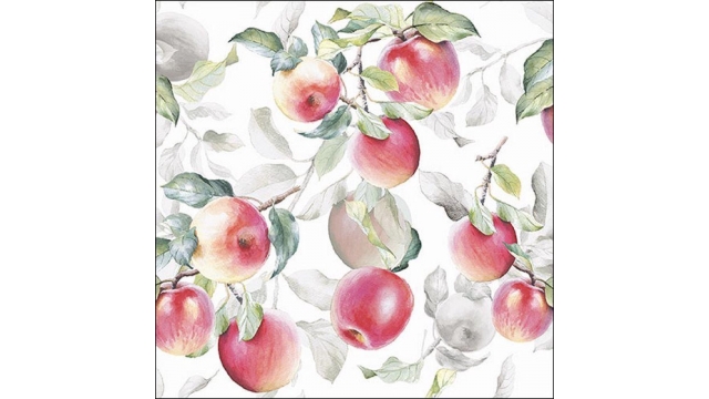 Ambiente Servetten 33x33 cm Fresh Apples Green Najaar Herfst