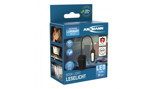 Ansman Universele LED Lamp met Clip Zwart