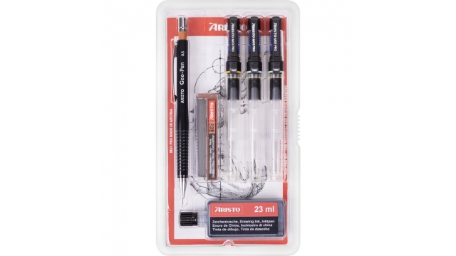 Aristo AR-643089 Tekenpen Set MG1 PRO 0.4/0.6/0.8 mm 6-delig