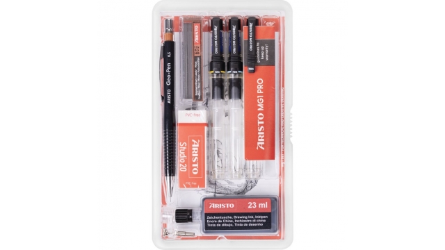 Aristo AR-64156 Tekenpen Set MG1 PRO 0.1/0.3/0.5 mm 8-delig