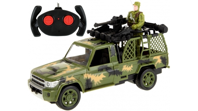 Army Auto Jeep Militair met Soldaat RC