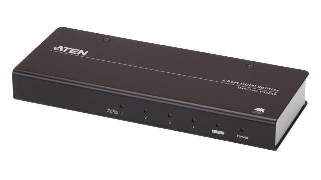 Aten VS184B-AT-G 4-poorts Hdmi-splitter Zwart