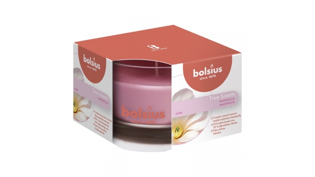 Bolsius True Scents Magnolia Geurkaars in Glas 6,3x9 cm 40 Branduren