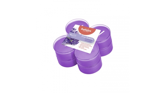 Bolsius True Scents Maxilichten Lavendel 8 Stuks