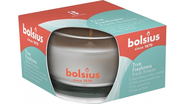 Bolsius Geurkaars True Freshness Fresh Breeze 8 cm Glas Decoratie Sfeer Kaars