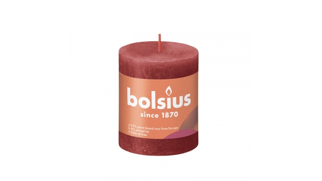 Bolsius Kaars 8x6,8 cm Rood