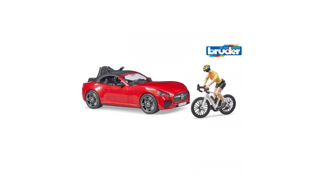 Bruder 03485 Roadster met Wielrenster 1:16