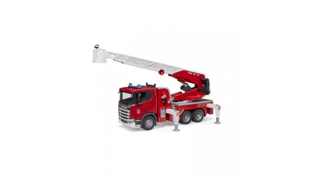 Bruder 03591 Scania Super 560R Brandweerwagen + Draaitafelladder + Waterpomp + Licht en Geluid