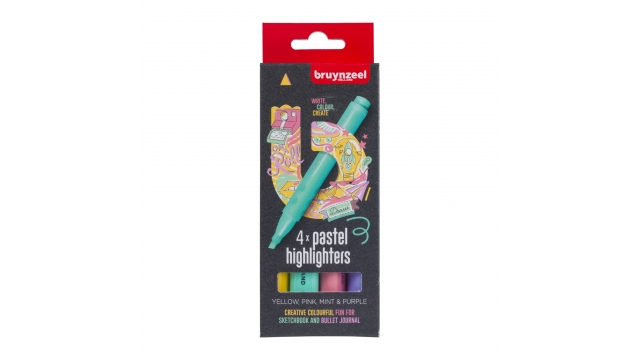 Bruynzeel Markeerstiften Pastel Kleuren 4 Stuks