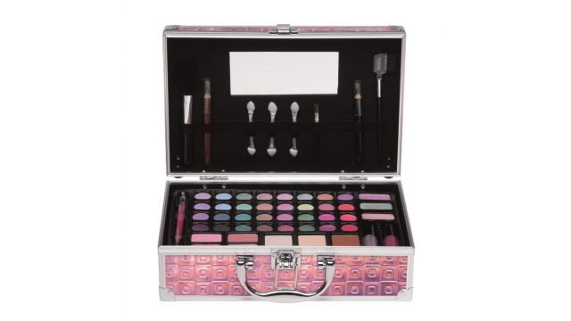 Casuelle Glamour Make-Up Koffer Holografisch/Roze