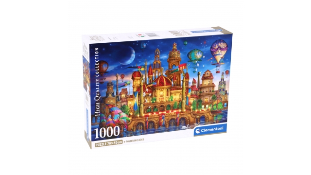 Clementoni High Quality Collection Puzzel Downtown 1000 Stukjes + Poster