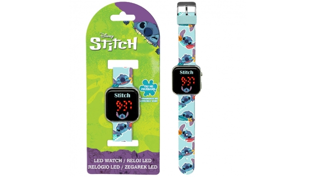 Disney Stitch LED Horloge Blauw