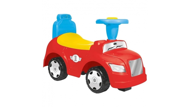 Dolu 2in1 Loopauto + Toeter Rood/Geel/Blauw