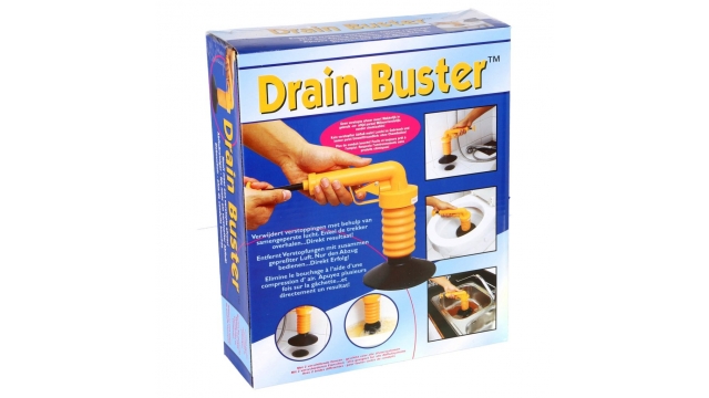 Drain Duster Mechanische Afvoerontstopper Oranje/Zwart