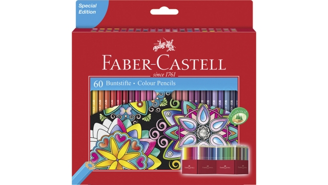 Faber Castell FC-111260 Kleurpotlood Faber-Castell Castle Zeskantig Karton Etui 60 Stuks