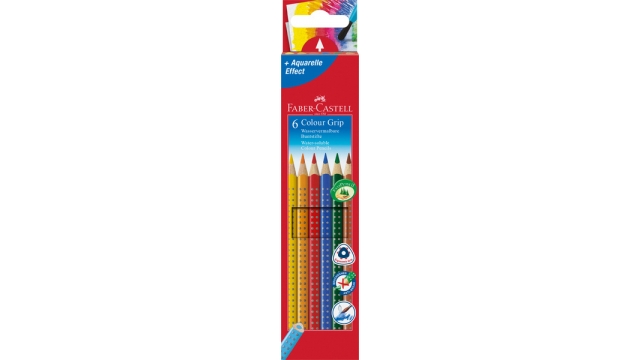 Faber Castell FC-112406 Kleurpotlood GRIP Etui 6 Stuks