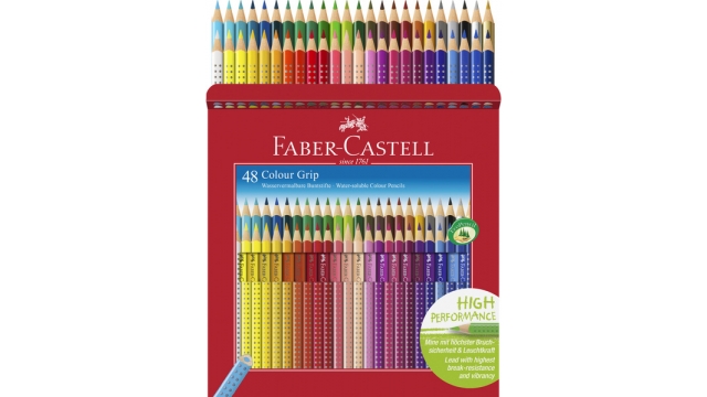 Faber Castell FC-112449 Kleurpotlood FC Grip 48 Stuks 2 Rijen Van 24 Stuks Kartonetui