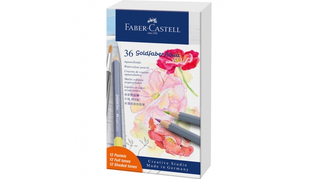 Faber Castell FC-114639 Goldfaber Aqua Aquarelpotloden 36 Stuks Pastels/Full Tones/Shaded Tones