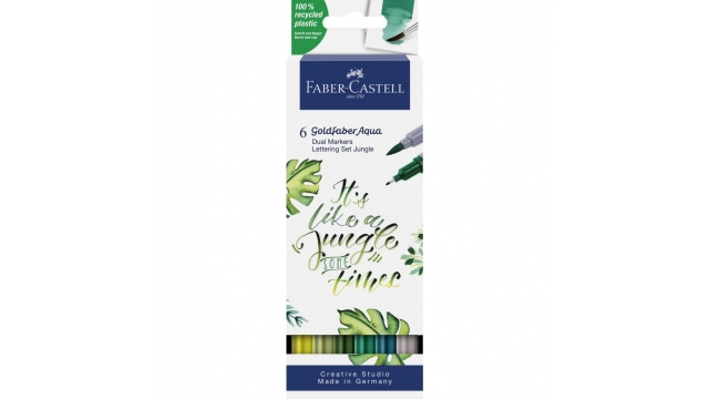 Faber Castell FC-164517 Duo Aquarelmarker Goldfaber Jungle 6 Stuks