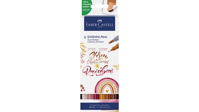 Faber Castell FC-164518 Duo Aquarelmarker Goldfaber BoHo 6 Stuks