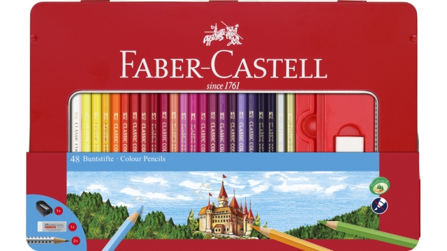 Faber Castell FC-115888 Kleurpotlood Faber-Castell Castle Zeskantig Metalen Etui 48 Stuks Met Accessoires