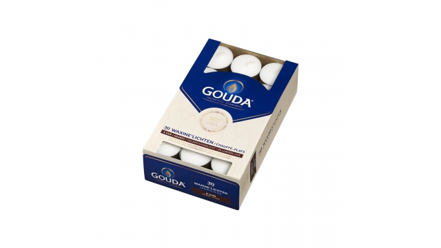 Gouda Theelichten 8 Uur 30 Stuks Wit