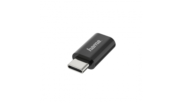 Hama USB OTG Adapter USB C Stekker - Micro USB Aansluiting USB 2.0 480 Mbit/s Zwart