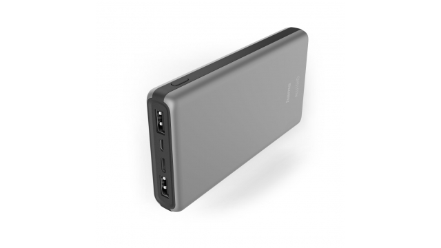 Hama Power Pack ALU15HD 15000mAh 3 Uitgangen: 1x USB-C 2x USB-A Zilver