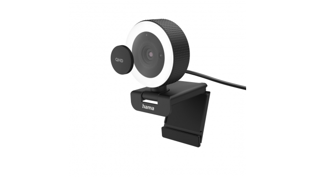 Hama C-850 Pro QHD Webcam + Ringlamp + Afstandsbediening Zwart