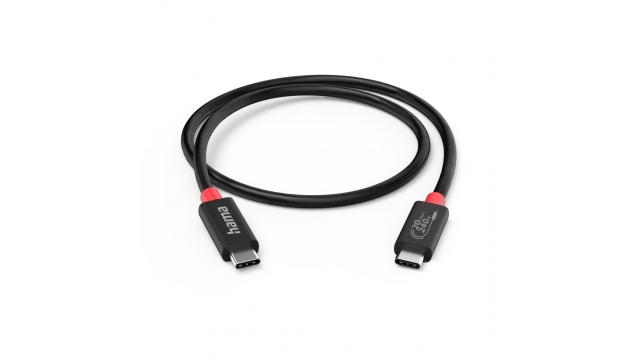 Hama USB C Kabel E-Marker USB4 GEn2 20 Gbit/s 5 A 240W 200 cm Zwart