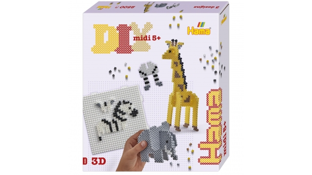 Hama Strijkkralen Midi 3D Safari 2500 Stuks