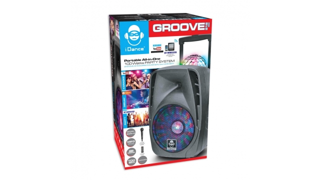 IDance Groove Boombox 216 + Wielen en Licht Zwart