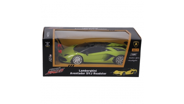 RC Lamborghini Aventador SVJ Roadster 1:24 + Licht Neon Groen