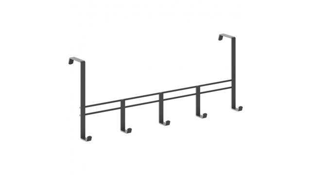 Metaltex Deurkapstok 38x15x4.5 cm Zwart