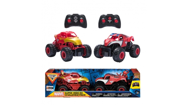 Monster Jam RC Pack Spiderman & Iron Man 1:24