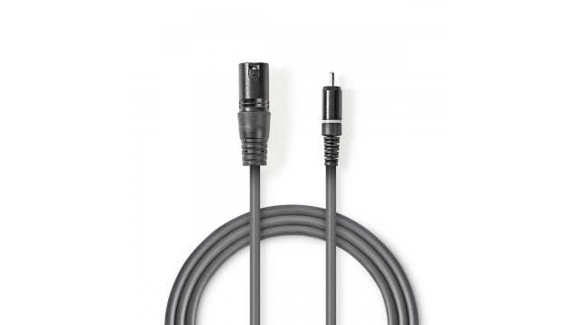 Nedis COTH15205GY30 Xlr-audiokabel Xlr 3-pins Male - Rca Male 3,0 M Grijs