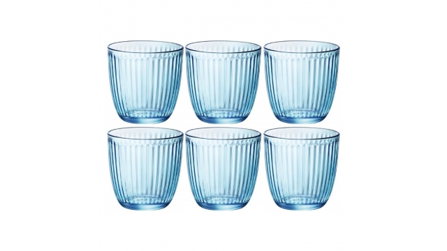 Bormioli Rocco Waterglazen 290 ml 6 Stuks Blauw/Transparant/Glas