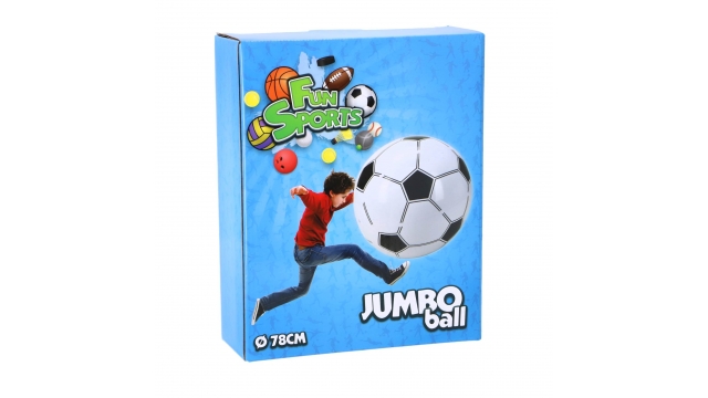 Jumbo Voetbal Opblaasbaar 78 cm Zwart/Wit