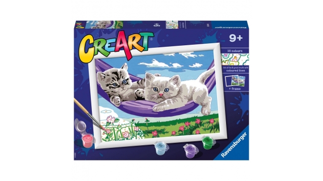 Ravensburger CreArt Schilderen op Nummer Kittens in Hangmat