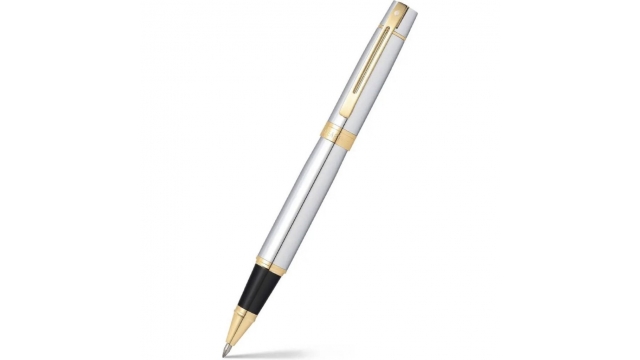 Sheaffer SF-E1934251 Rollerball 300 M Bright Chrome Gold Tone