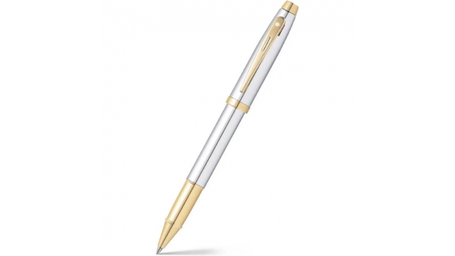 Sheaffer SF-E1934051 Rollerball 100 M Bright Chrome Gold Tone