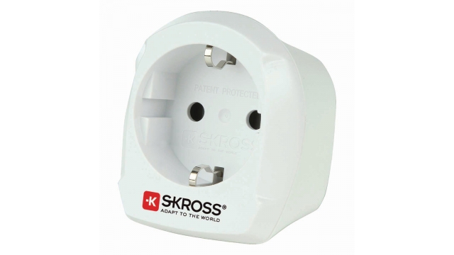 Skross SKR1500230E Reisadapter Europa-naar-uk Geaard