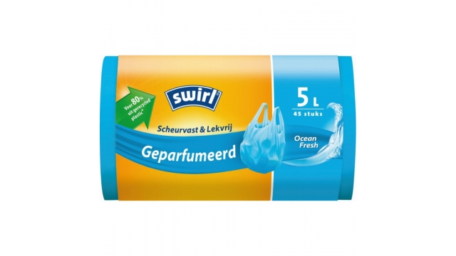 Swirl Pedaalemmerzak Geparfumeerd Ocean Fresh 5L 45 Stuks