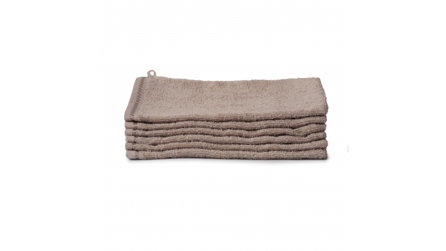 Ten Cate Washandjes 16x21 cm 6 Stuks Taupe/100% Katoen