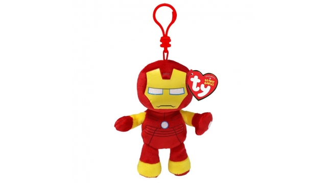 TY Beanie Babies Clip Marvel Knuffel Iron Man 12 cm