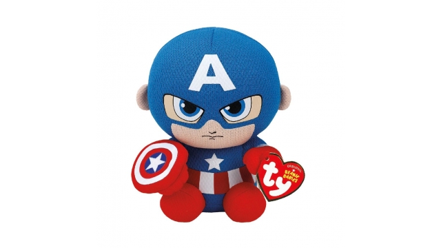 TY Beanie Babies Marvel Knuffel Captain America 15 cm