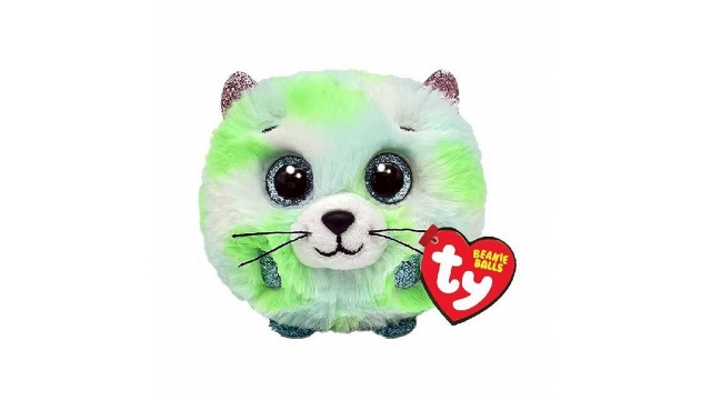 TY Beanie Balls Knuffel Kat Evie 10 cm