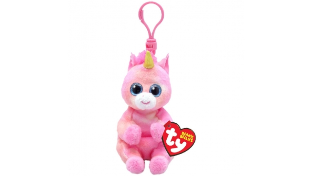 TY Beanie Babies Bellies Clip Knuffel Unicorn Skylar 10 cm