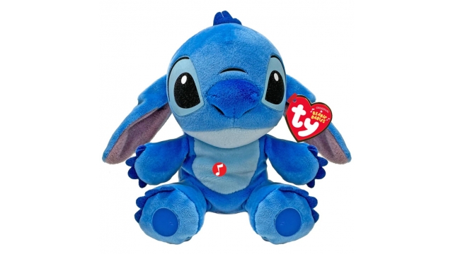 TY Beanie Babies Disney Knuffel Stitch 15 cm + Geluid